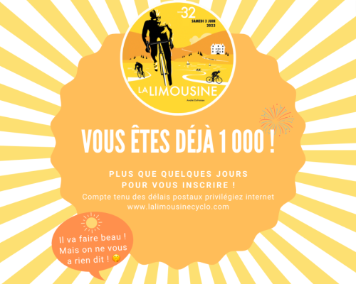 Vous êtes + de 1000…