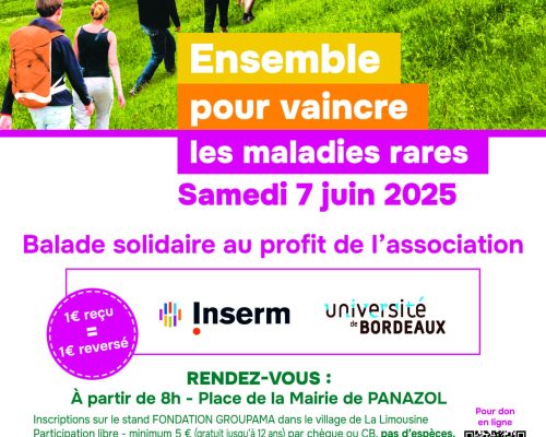 Balade solidaire Samedi 7 juin « Ensemble pour vaincre les maladies rares »